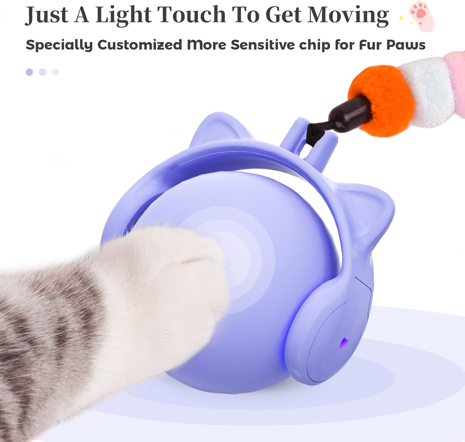 Detalle 2 de GoldenSun Cat Toys cat ball toy 4 modes