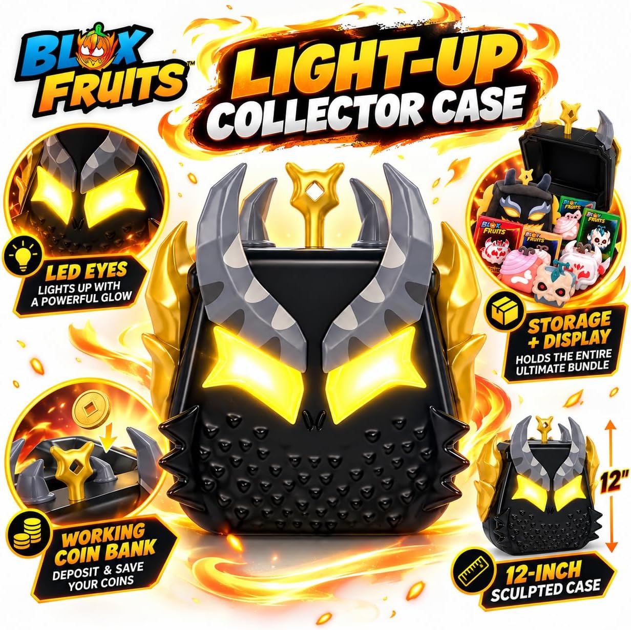 Detalle 2 de Blox Fruits HB3303 Ember Dragon-actiefiguurset met licht en verzamelitems