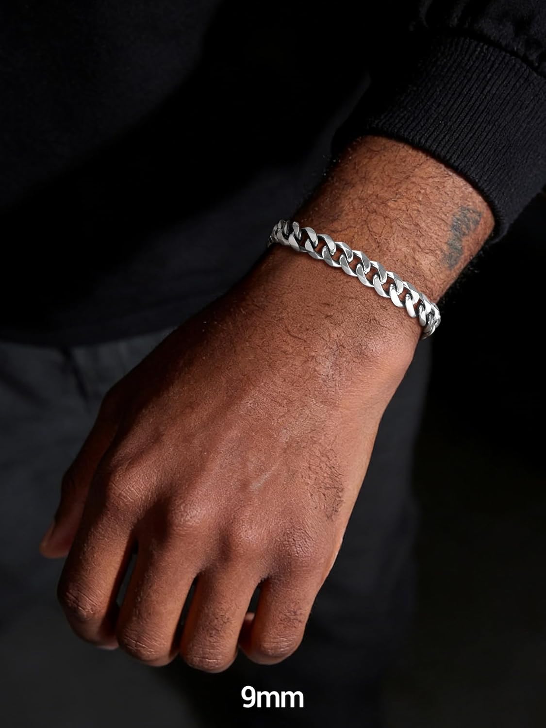 Thumbnail 3 de PROSTEEL Gourmette Homme Femme Chaîne Maillon Cayéin Cubain 3/6/9/12 mm en Acier Inox 316L – Bracelet Bijoux Tendance