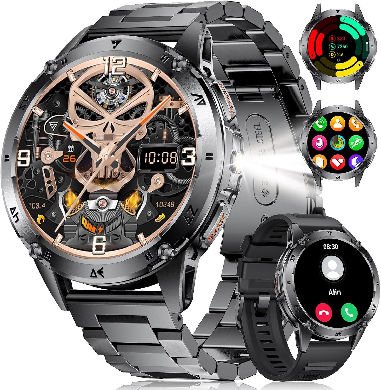 LIMIGE Smartwatch Uomo con Chiamate Bluetooth e Display AMOLED 1.43" – 110+ sport, IP68