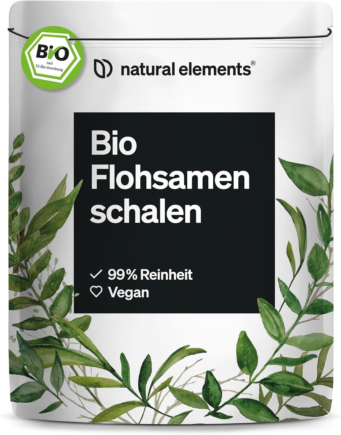 Detalle de natural elements Bio Flohsamenschalen 500 g â Flohsamen đ