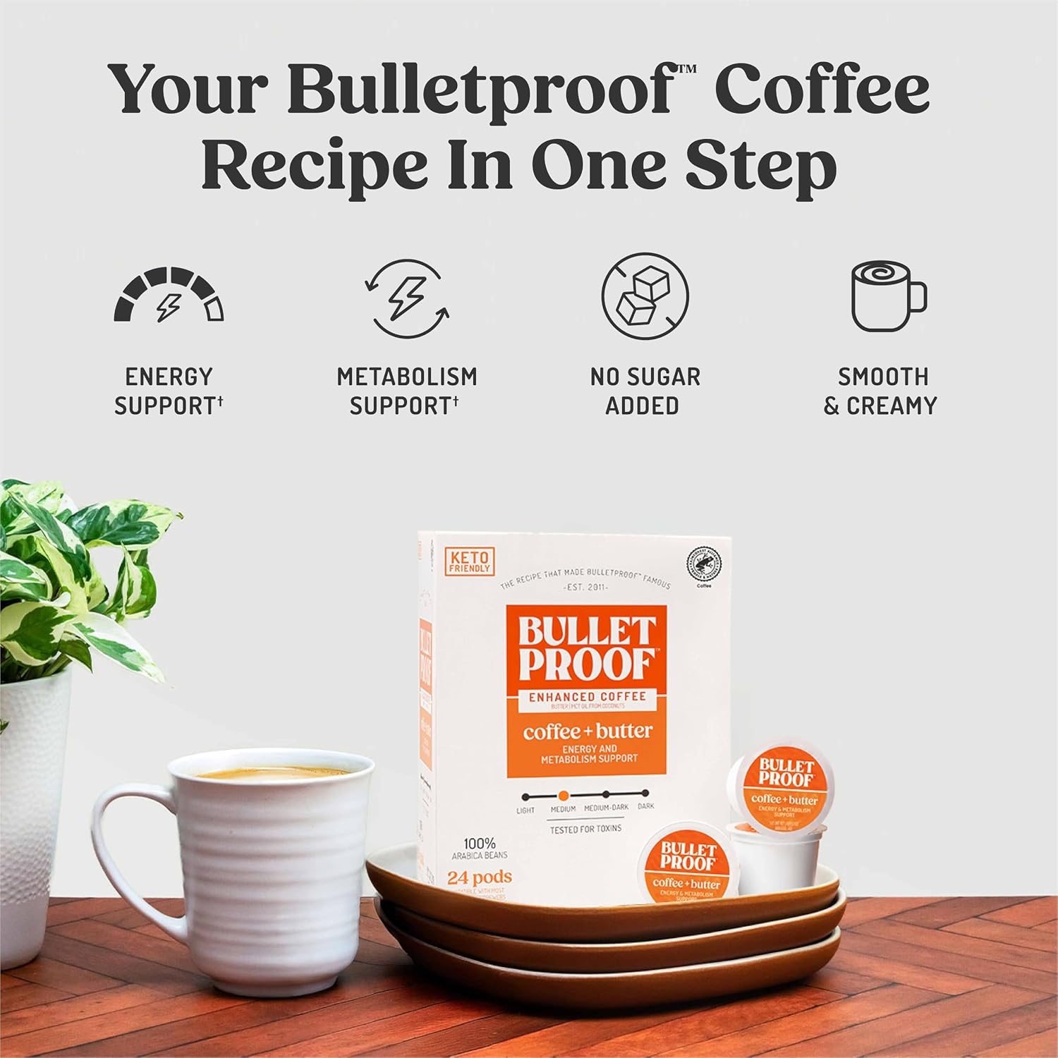 Detalle de Bulletproof Keto Coffee Pods, 24 Count