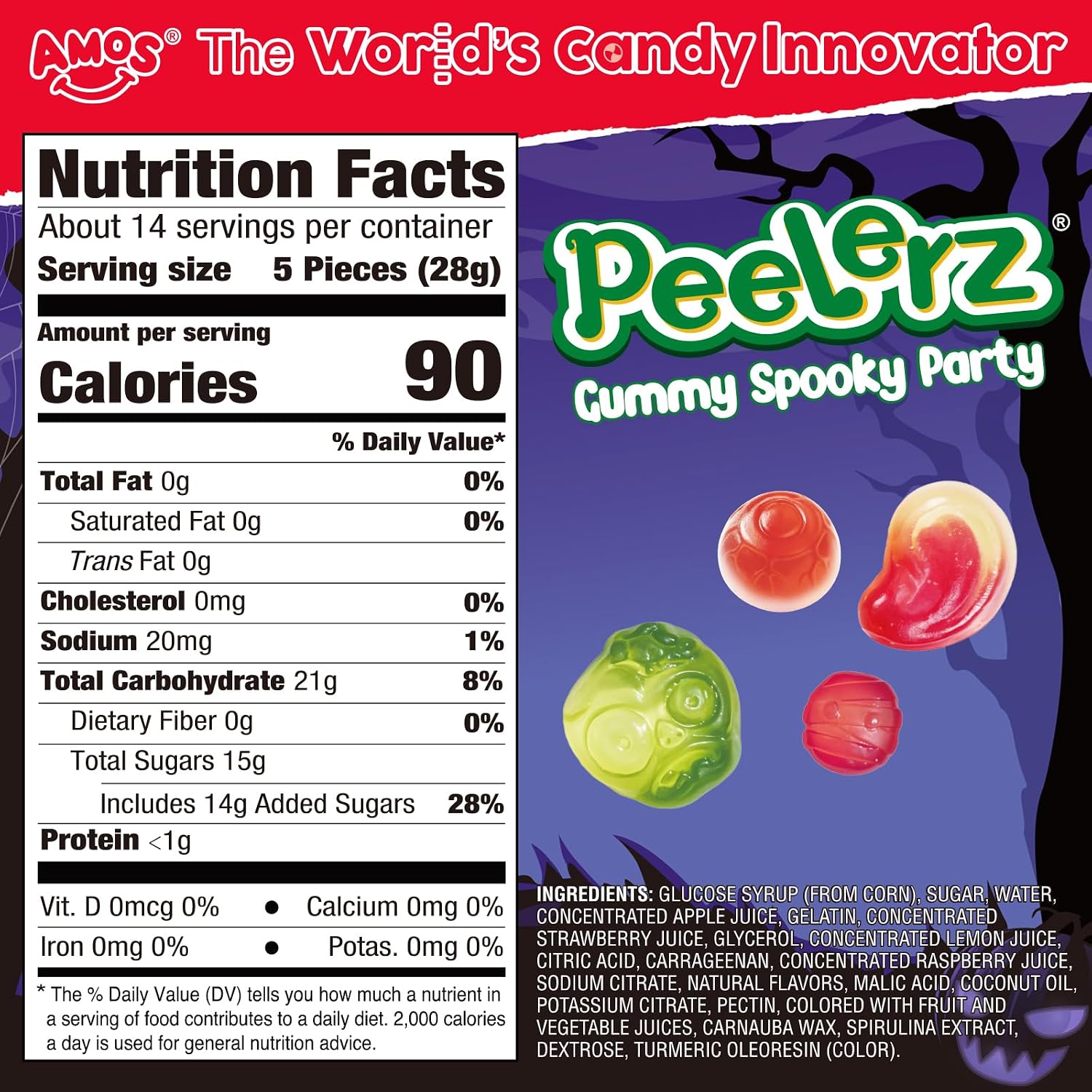 Detalle 2 de AMOS Peelable Gummy Candy, 13.76 oz