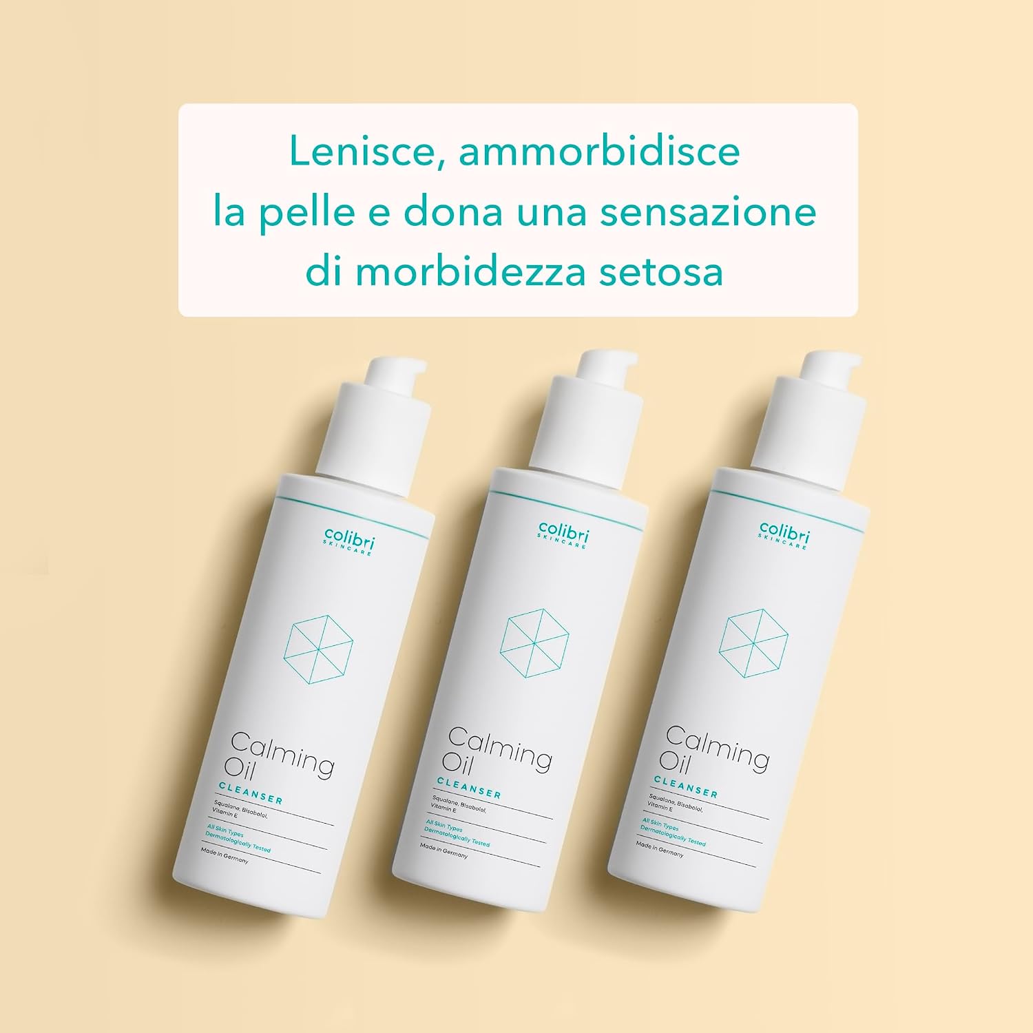 Detalle de colibri skincare CALMING OIL CLEANSER 200 ml, detergente viso oleoso e struccante per viso e occhi