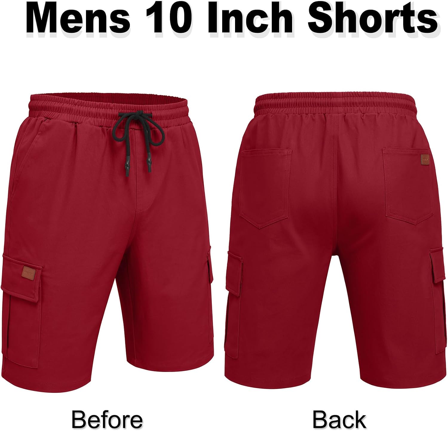 Detalle de COOFANDY Men's Cargo Shorts 10-Inch Inseam