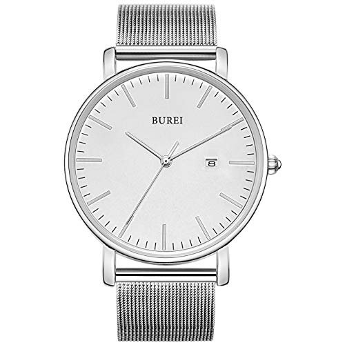 Detalle de BUREI Montre homme minimalist avec grand cadran