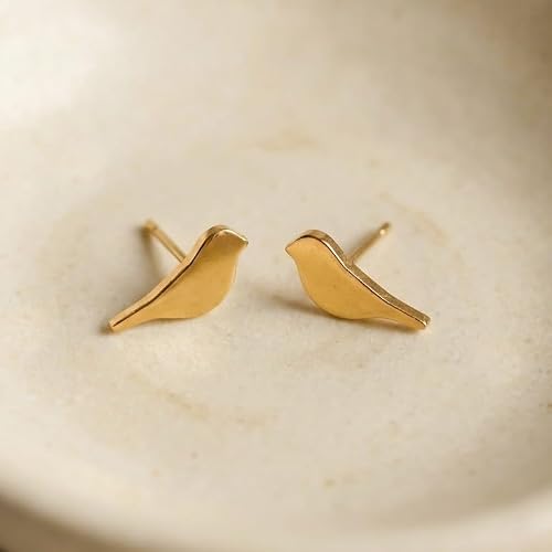 Thumbnail 6 de Goldene Vogel Ohrstecker Edelstahl Damen | bySantana