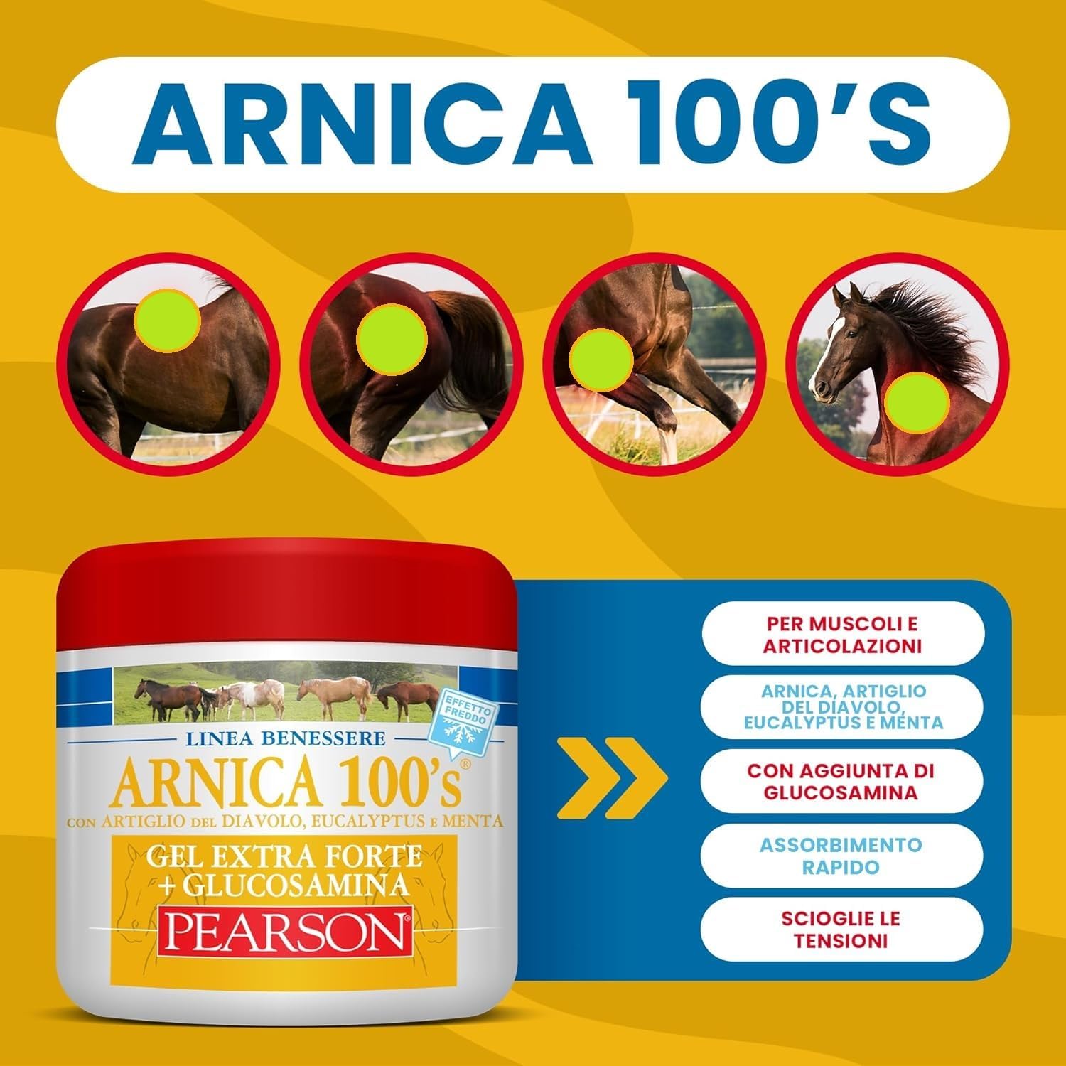 Detalle de ARNICA 100'S - Arnica per Cavalli Gel Extraforte Raffreddante Pearson, 500 ml