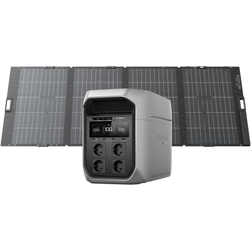 Detalle de Pack Estación de energía EcoFlow DELTA 3 Max 2048Wh + Panel Solar Portátil EcoFlow 400W