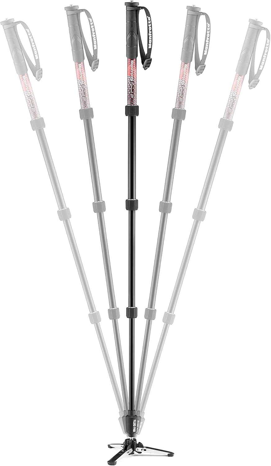 Thumbnail 1 de Manfrotto Element MII: Monopiede Video Fluido in Alluminio, 4 Sezioni, Peso Leggero a Supporto fino a 16 kg