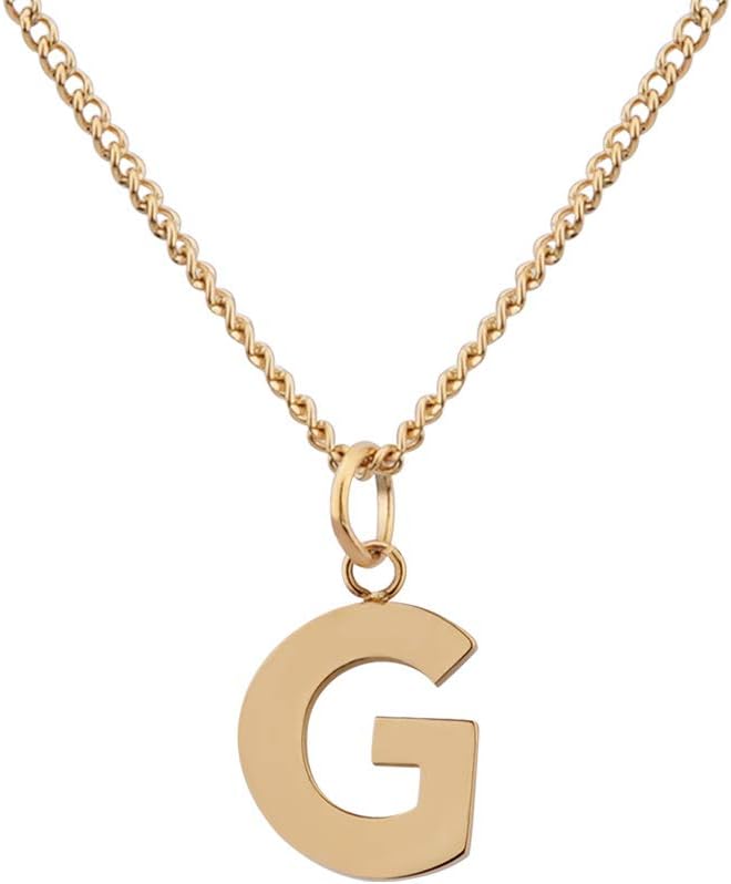 Detalle de GD GOOD.designs EST. 2015 Chaîne avec lettres en or 18 carats (A à Z) résistante à l’eau