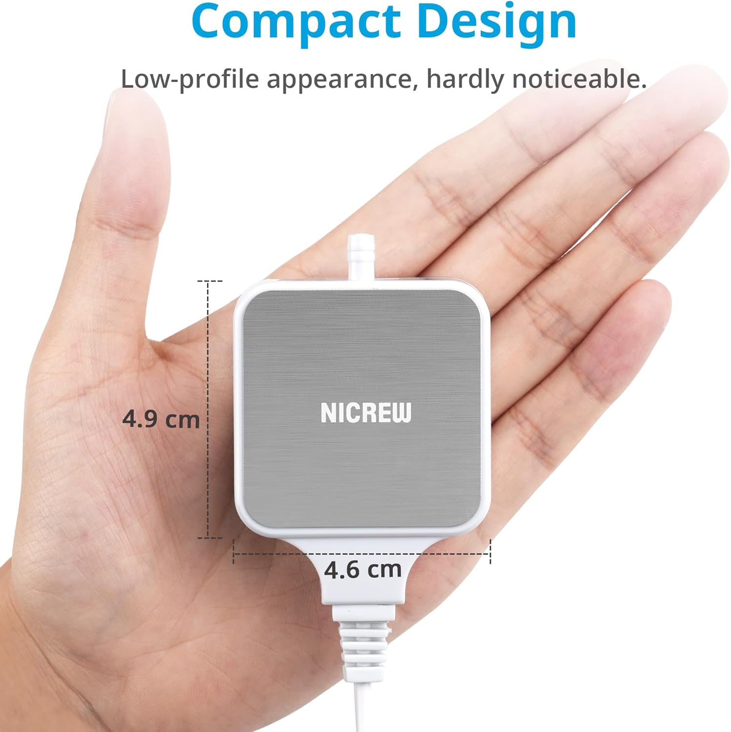Detalle de NICREW Air Pump Aquarium Ultra Quiet: Nano Silent Oxygen Pump for Nano Tanks