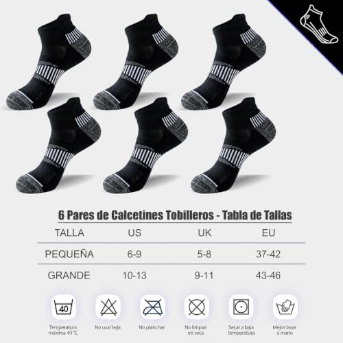 Thumbnail 7 de Niorasen Calcetines Deportivos Hombre, 6 Pares – Cortos y Acolchados