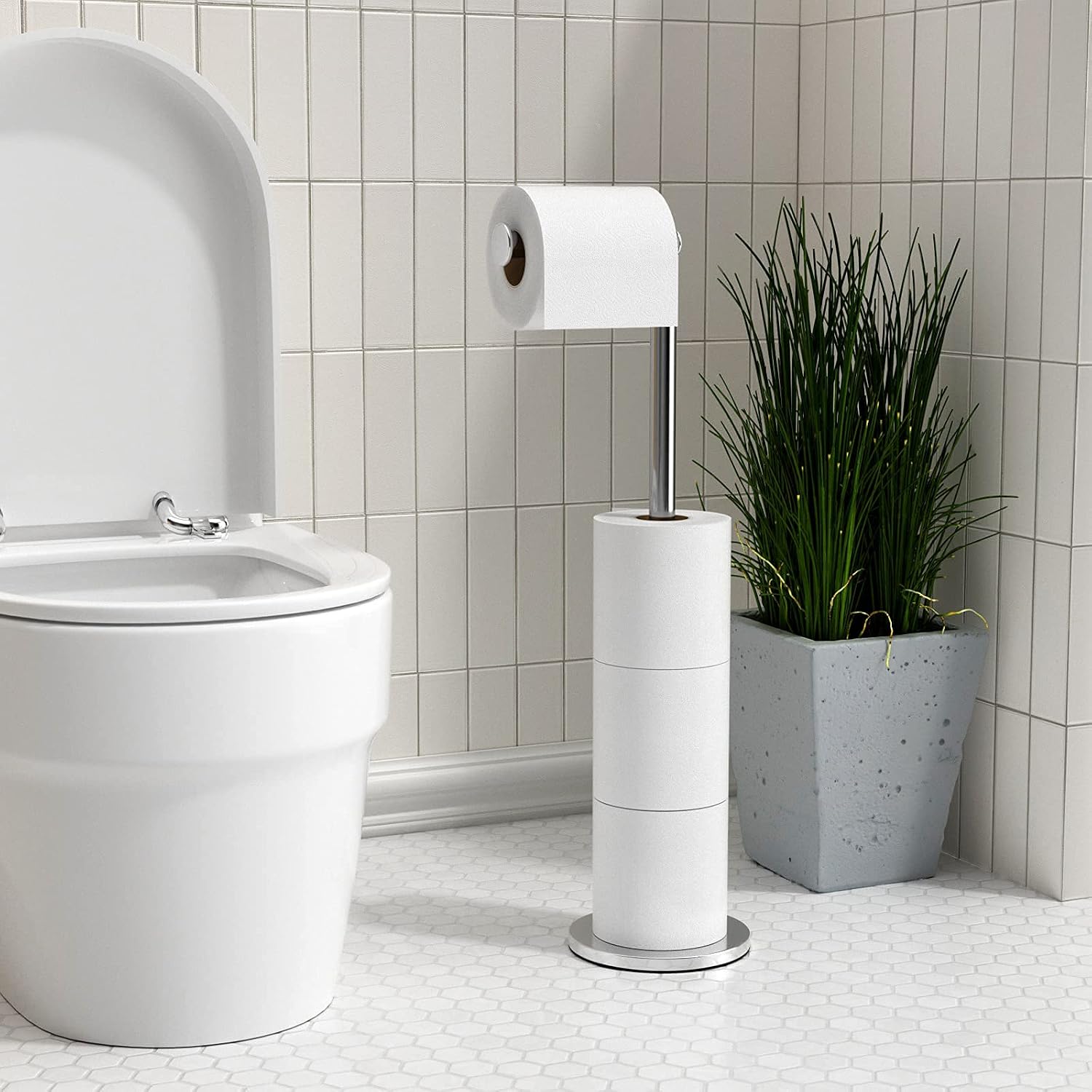 Thumbnail 6 de Stainless Steel Free-standing Toilet Roll Holder 🚽