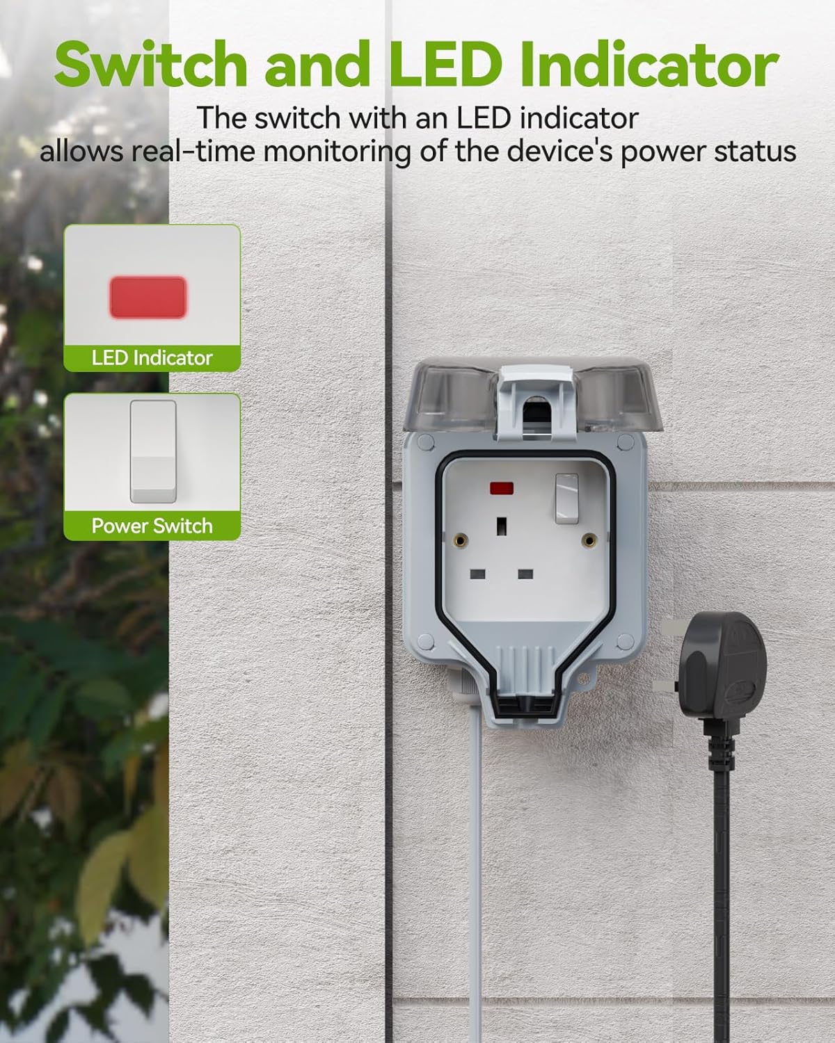 Thumbnail 5 de Outdoor Extension Lead Waterproof 5m (16ft) with IP66 Weatherproof Switched Socket, 13A/3250W