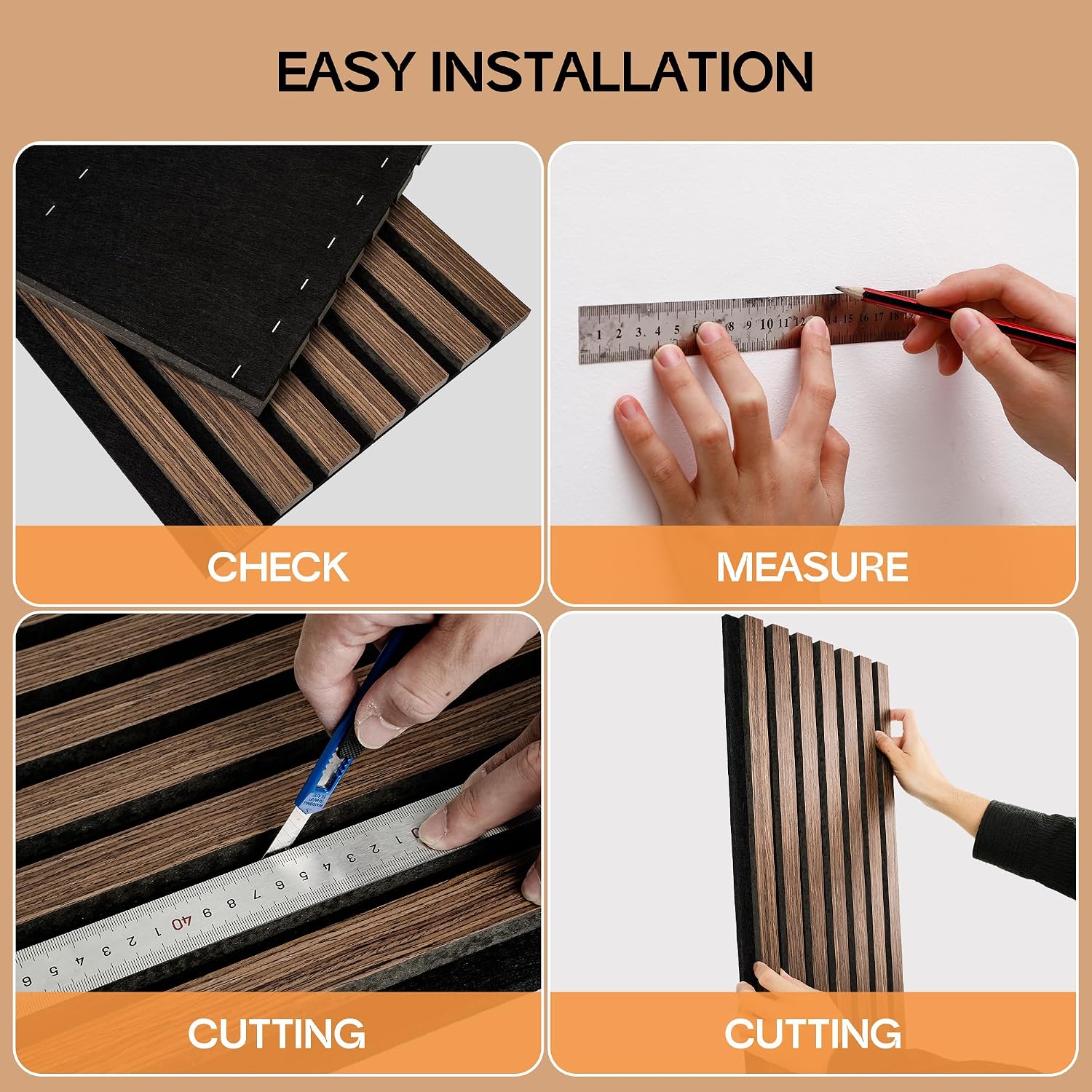 Thumbnail 6 de Acoustic Wood Slat Wall Panels, Walnut