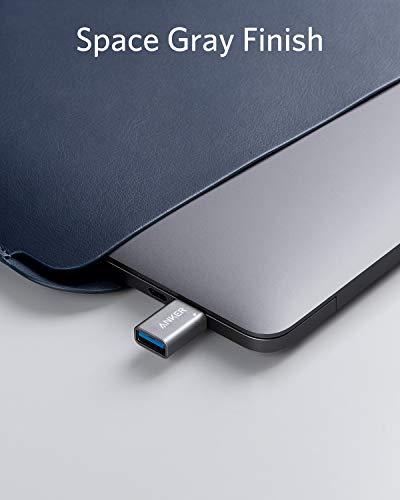 Detalle de Anker USB-C to USB-A Adapter (2 Pack): Slim, Durable USB 3.0 Female Expansion