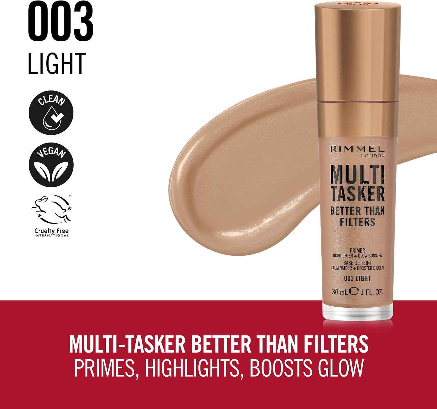 Detalle 2 de Multi-Tasker Prebase Iluminadora #003-Light 30 ml 🌟