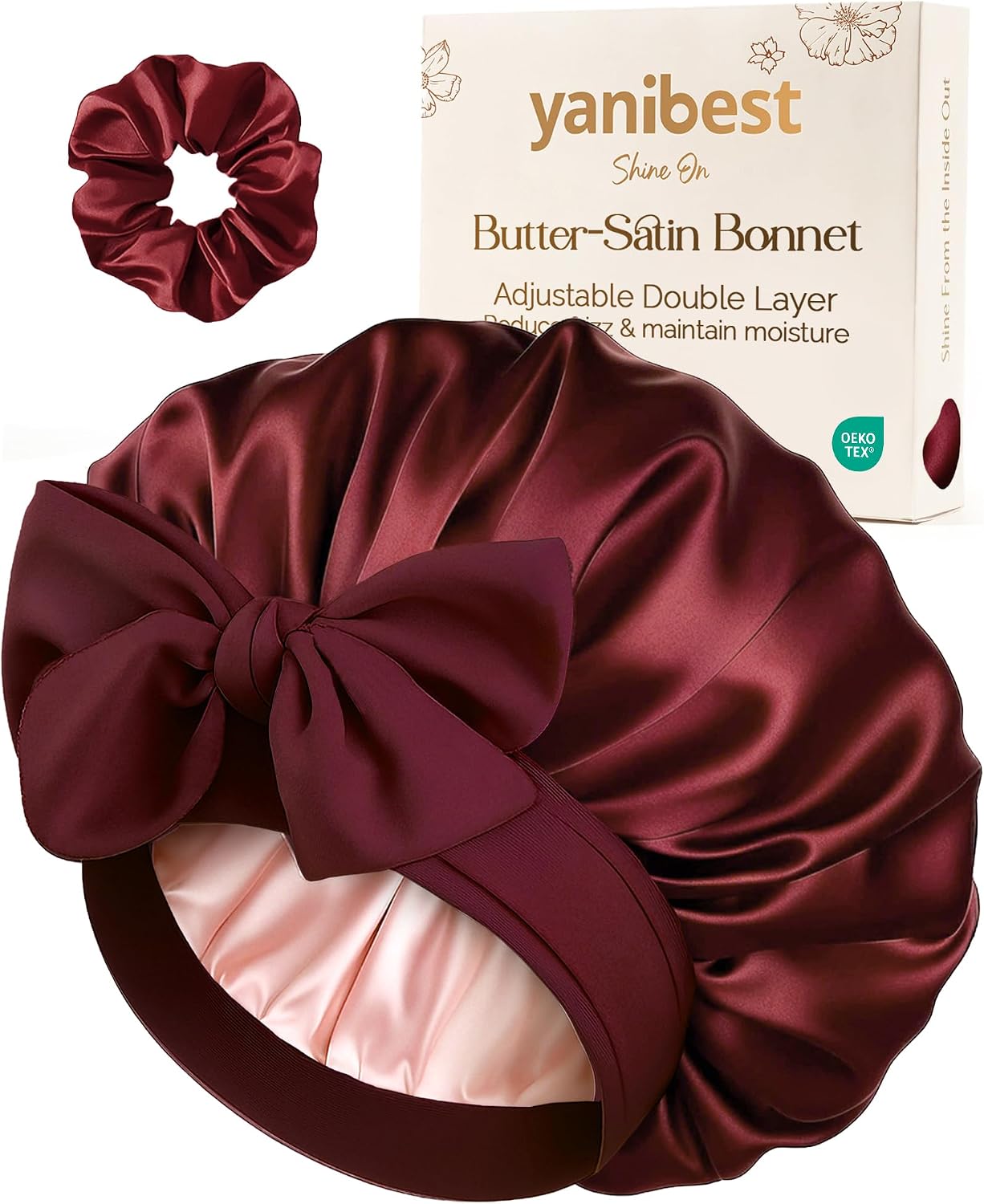 Thumbnail 6 de YANIBEST Adjustable Double Layer Satin Bonnet for Sleeping – Frizz Control & Moisture Retention