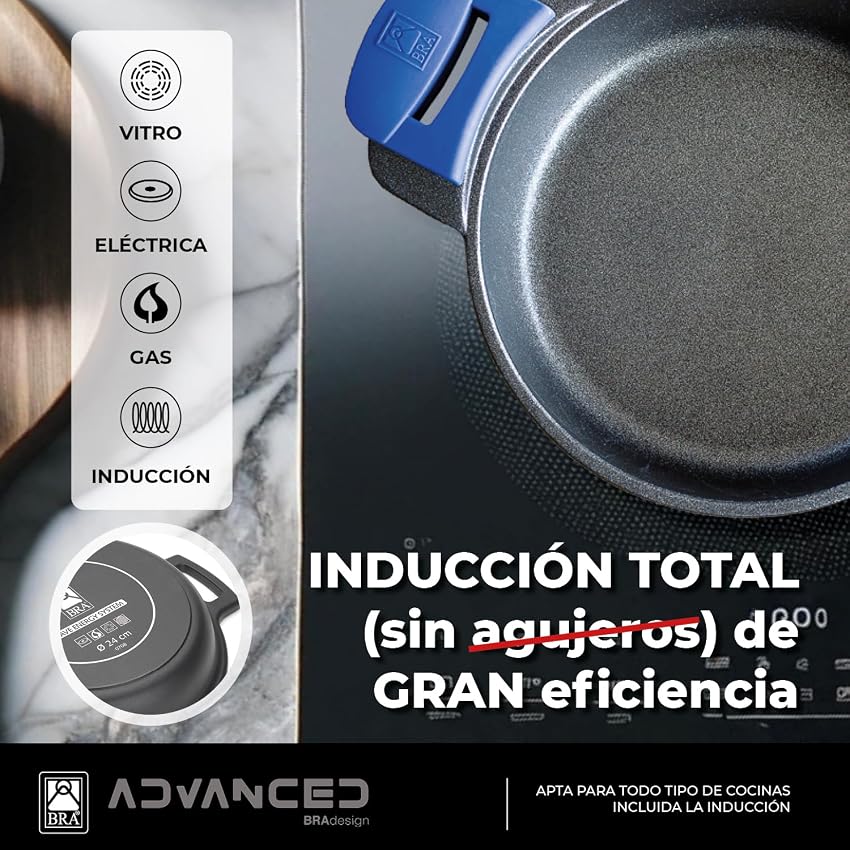 Detalle 2 de BRA Advanced Cacerola 20 cm - Aluminio Antiadherente