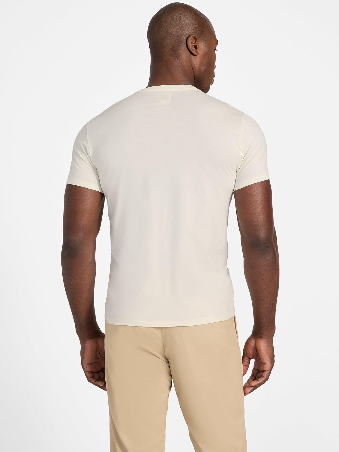 Detalle de Guess Maglietta da uomo a maniche corte con ricamo GUESS Pima Crew