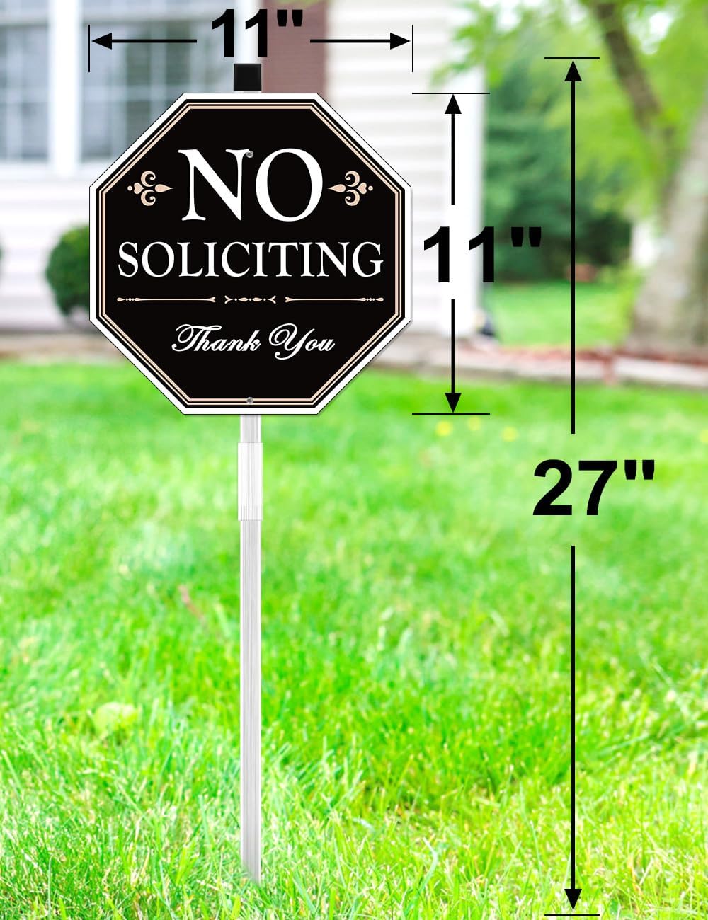 Detalle de Multiwins No Soliciting Yard Sign, Aluminum