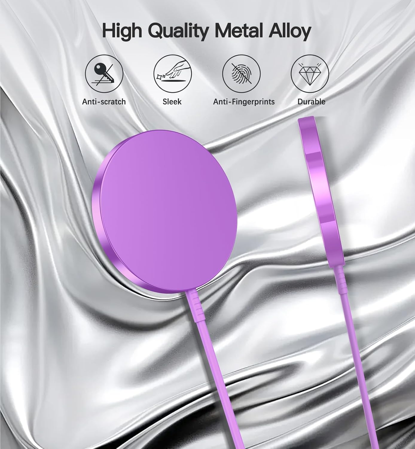 Thumbnail 6 de OANDYS For MagSafe Charger 2 Pack (15W) — magnetic wireless chargers for iPhone 17/16/15/14/13/12 series & AirPods (USB‑C/USB‑A)