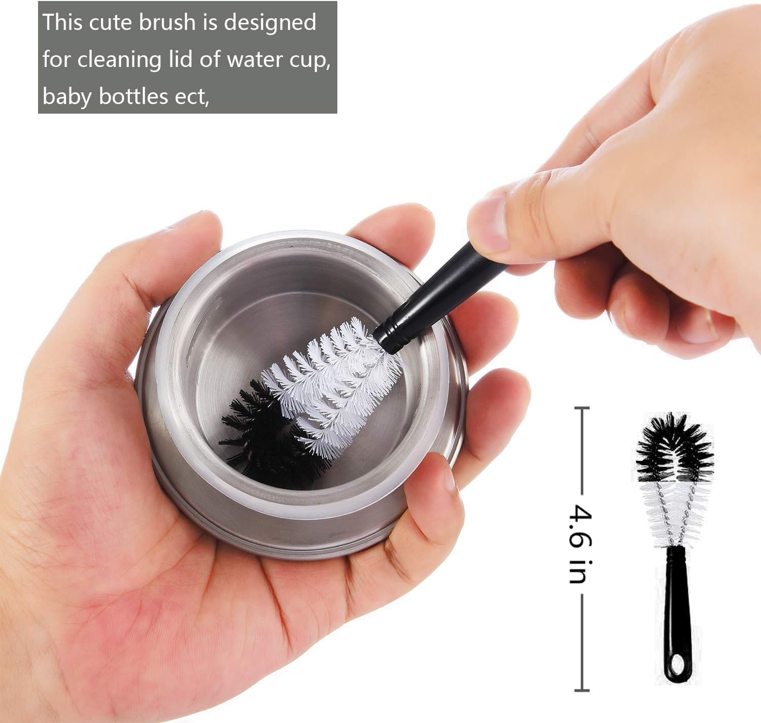 Detalle 2 de ALINK brush11black 11-Piece Bottle Cleaning Brush Set with Long-Handle and Straw Brushes