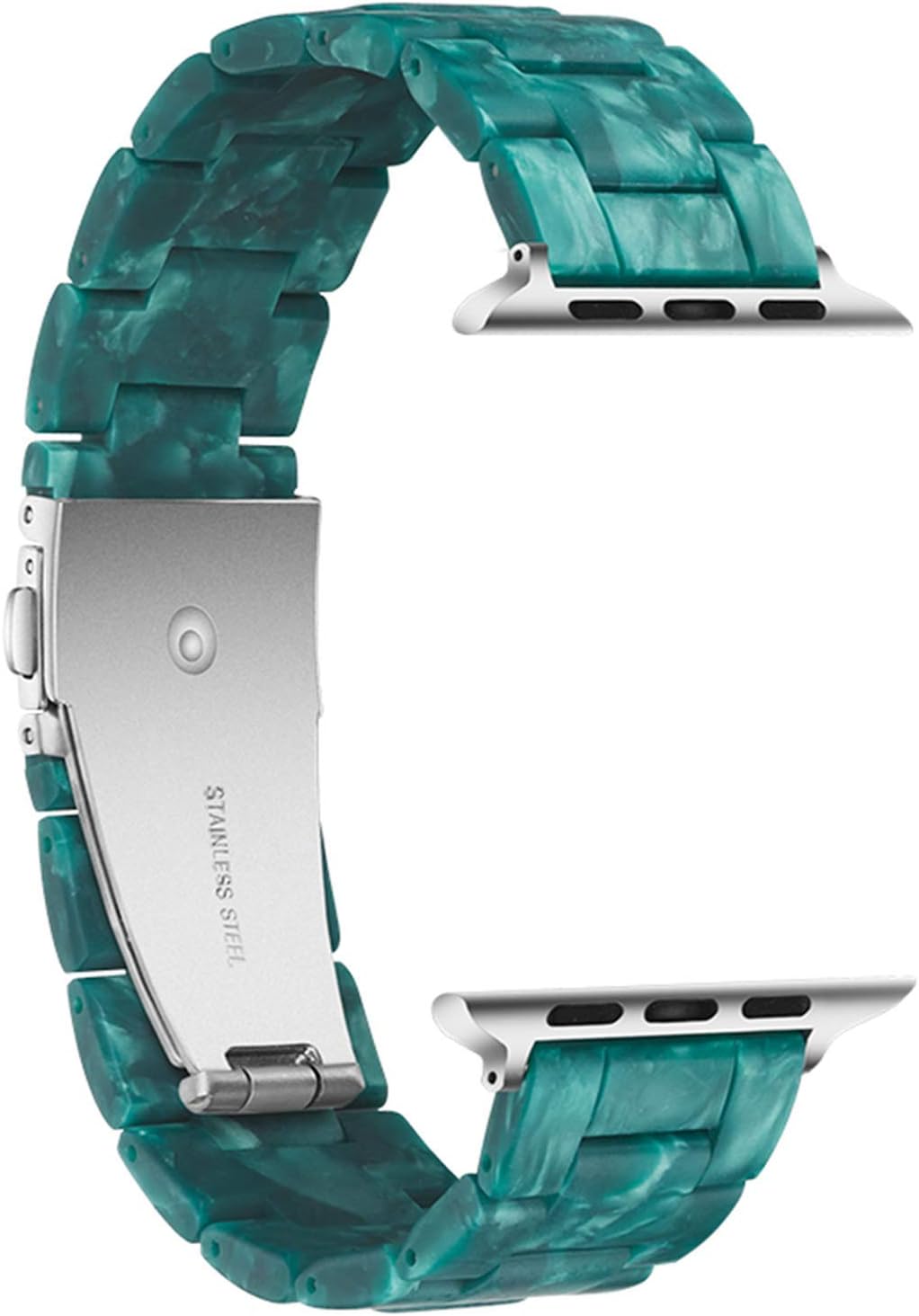 Detalle de Light House Tortoise Resin Apple Watch Band with Adjustable Links