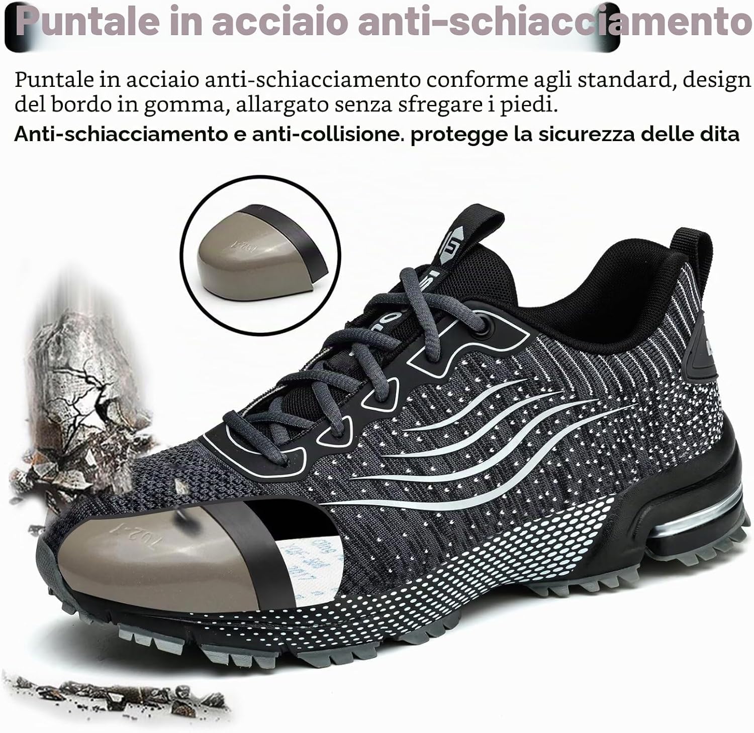 Thumbnail 2 de CYKYGGO Scarpe Antinfortunistiche: Scarpe da Lavoro leggere con Punta in Acciaio, traspiranti e confortevoli