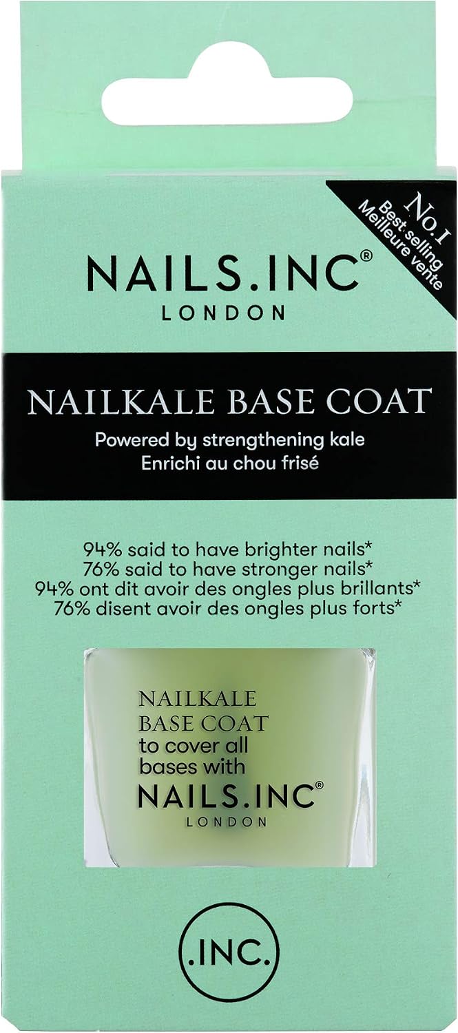 Detalle de Nails Inc Superfood NailKale Base Coat Glossy No Chip (Kale Extract) – 14 ml