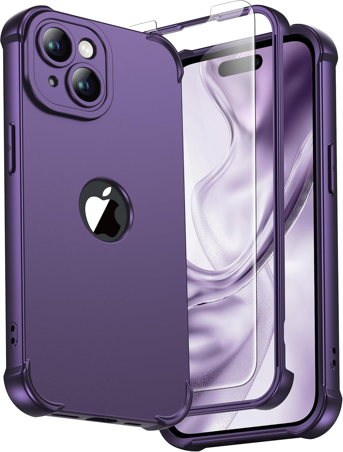 Detalle de iPhone 15 case 6.1, 360 shockproof purple