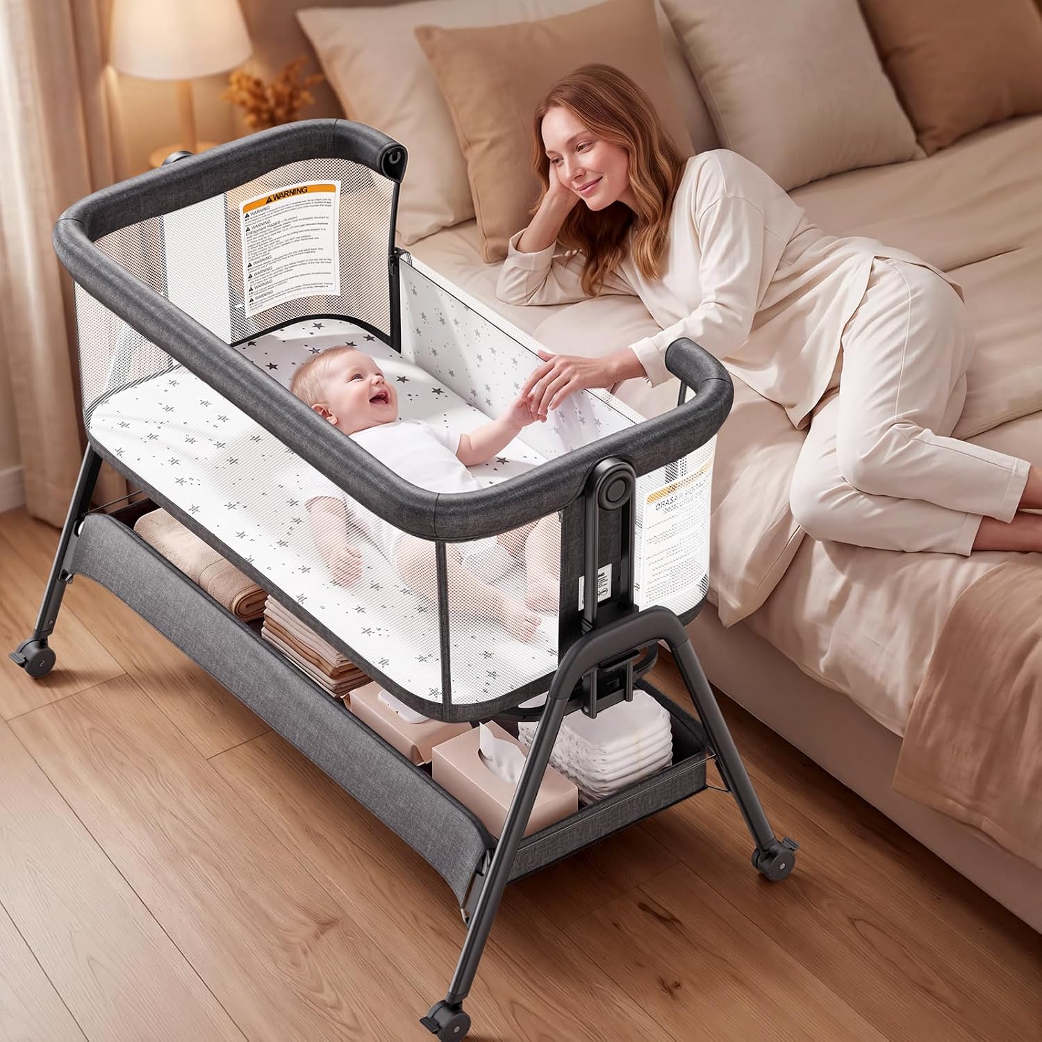 ANGELBLISS Baby Bassinet 20 lb Capacity