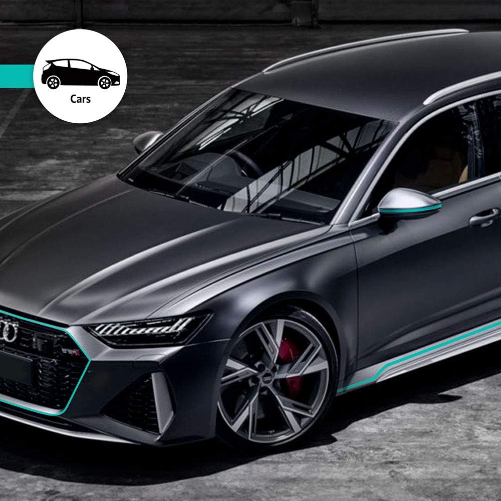 Thumbnail 4 de 4R Quattroerre.it 10471 Trim Stripes Adhesive Strips for Cars, Petronas Green, 5 mm x 10 m