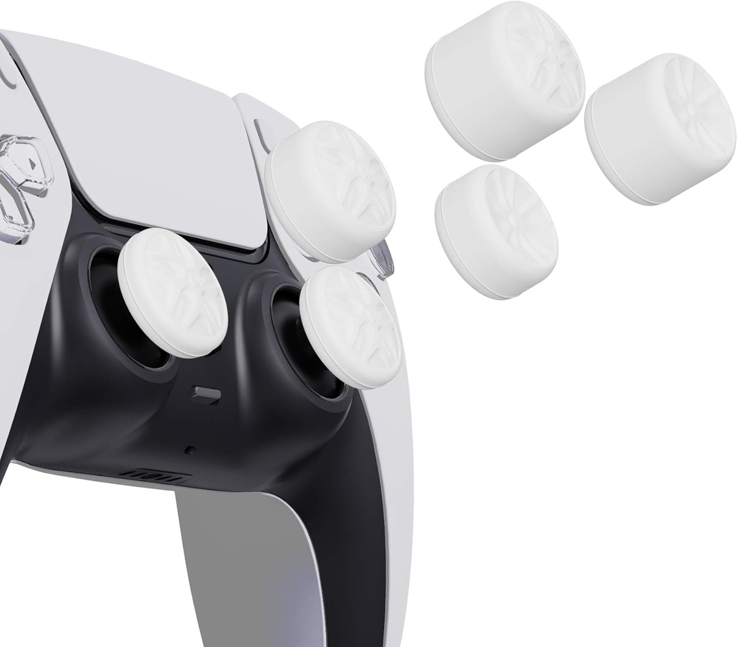 Thumbnail 5 de PlayVital White Ergonomic Analogue Joystick Caps for Xbox, PS5/PS4 and Switch Pro Controller – 10pcs with 3 Heights