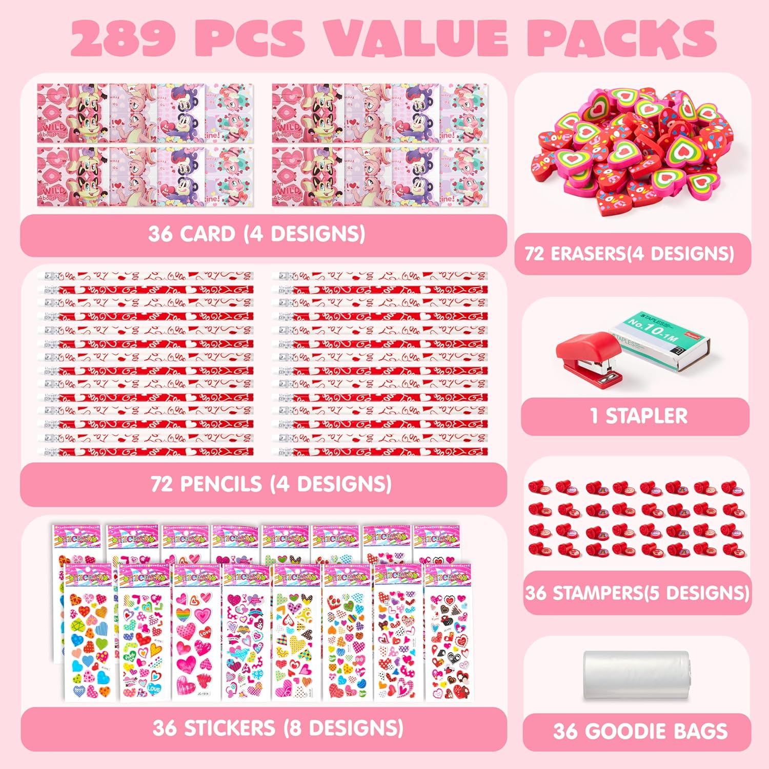 Thumbnail 1 de JOYIN 36 Packs Valentine Stationery Gift Set ✉️