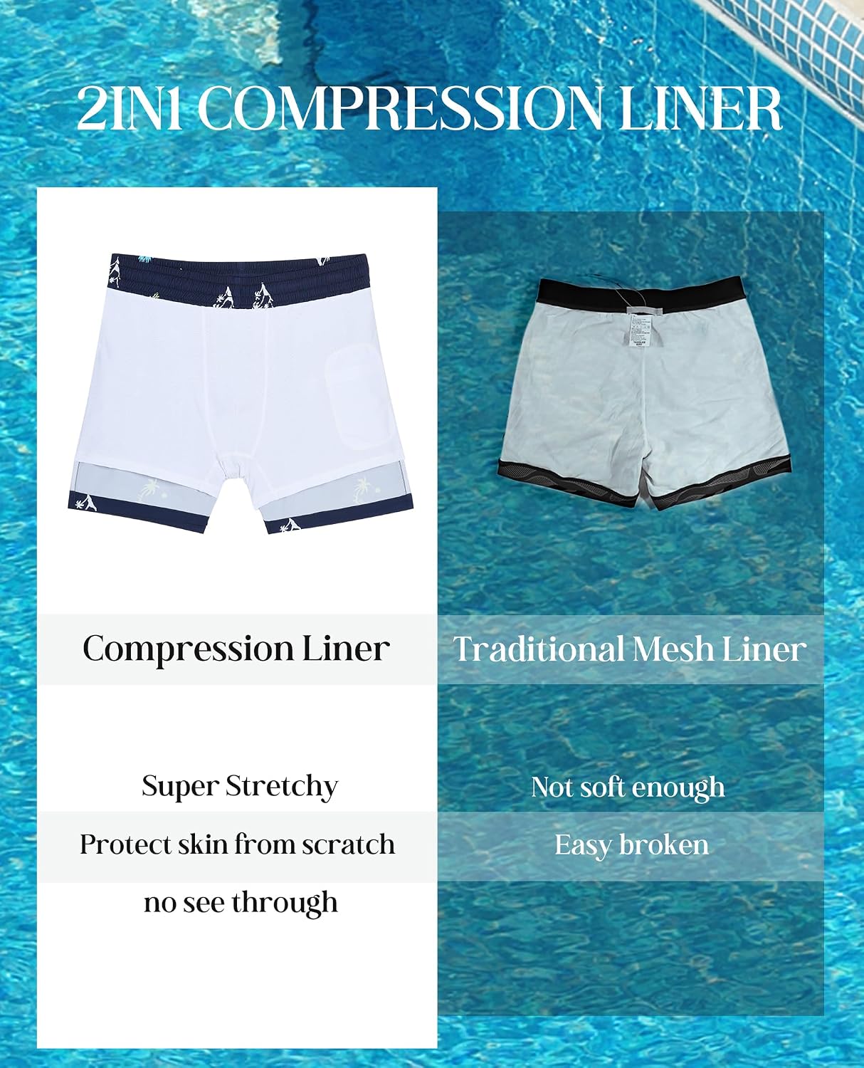 Thumbnail 1 de Gleeease 5-inch Men's Swim Trunks with 2-in-1 Compression Liner