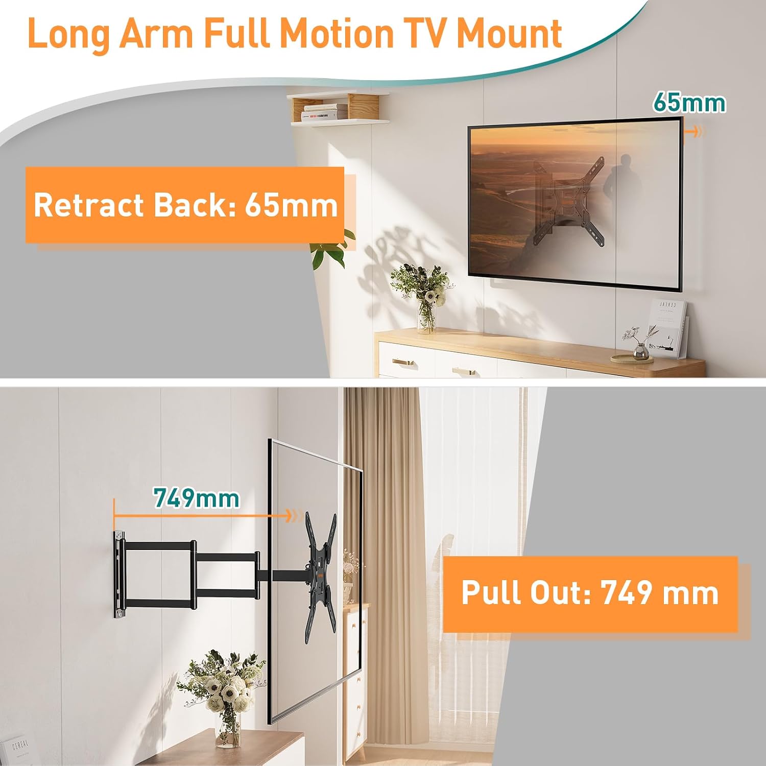 Thumbnail 1 de ELIVED EV3017 749mm Long Reach TV Wall Bracket