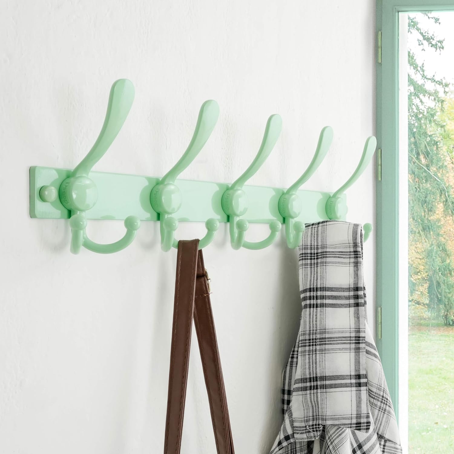 Detalle de Dseap Wall-Mounted Coat Rack, Stainless Steel