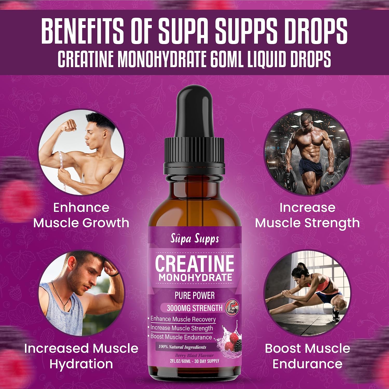 Detalle 2 de Creatine Monohydrate Drops 60ml 💊