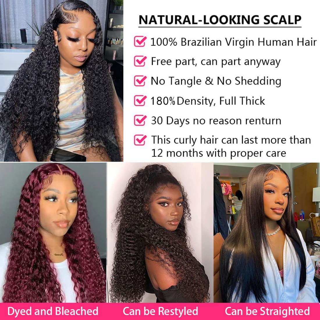 Thumbnail 3 de Tipiuli Deep Wave Lace Front Wig 26in