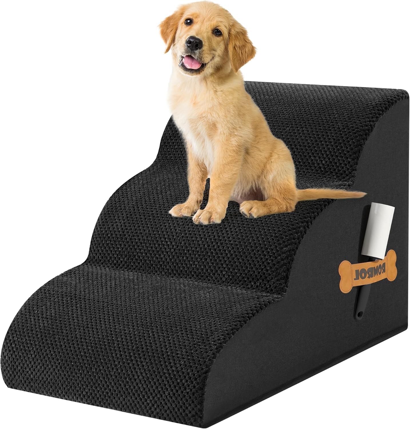 Detalle de Dog stairs ramp 3-step, 58x38x38cm