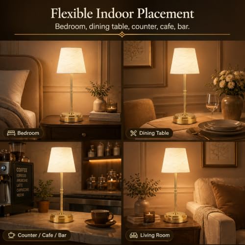 Thumbnail 7 de Litluzecozy Rechargeable Table Lamp 6000mAh, Gold 3000K – Cordless Bedside Lamp
