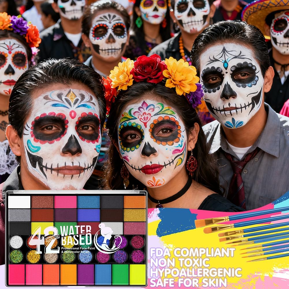 Thumbnail 3 de LOPHE Truccabimbi Kit: 42 Colori Anallergici, 10 Pennelli – Trucco viso per bambini