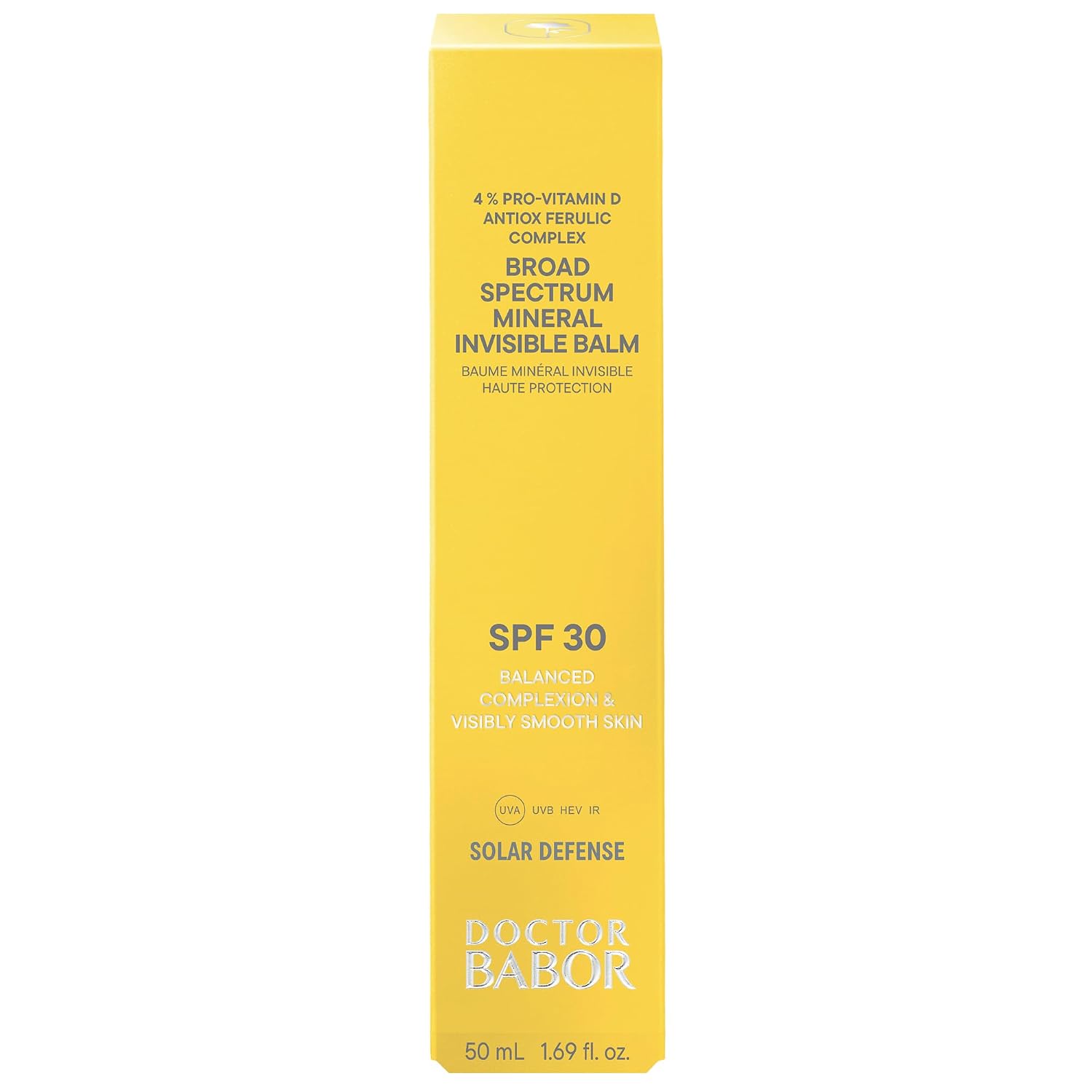 Detalle 2 de DOCTOR BABOR Solar Defense Broad Spectrum Mineral Invisible Balm SPF 30 – Mineralischer Sonnenschutz fürs Gesicht