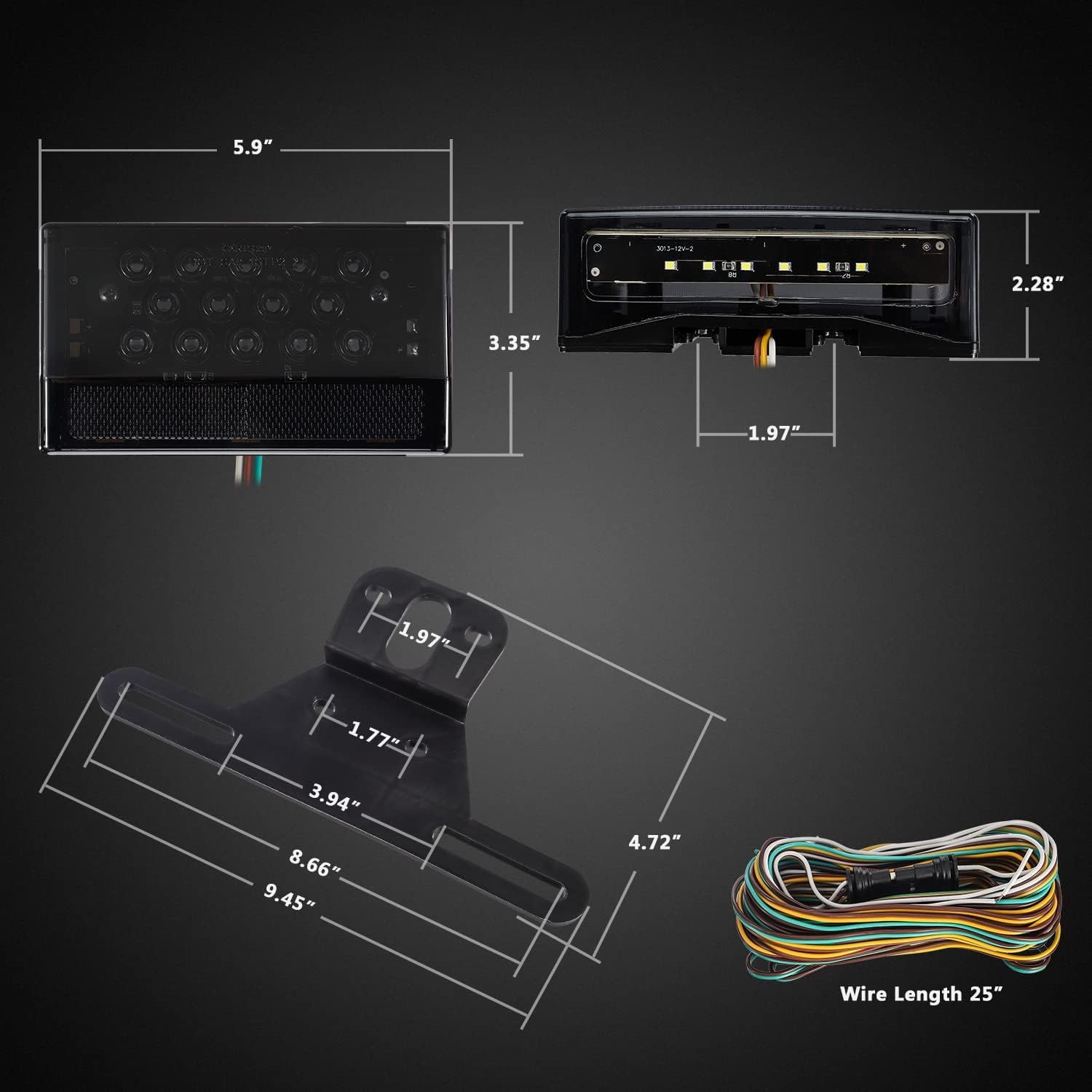 Thumbnail 4 de Partsam 12V LED Trailer Light Kit