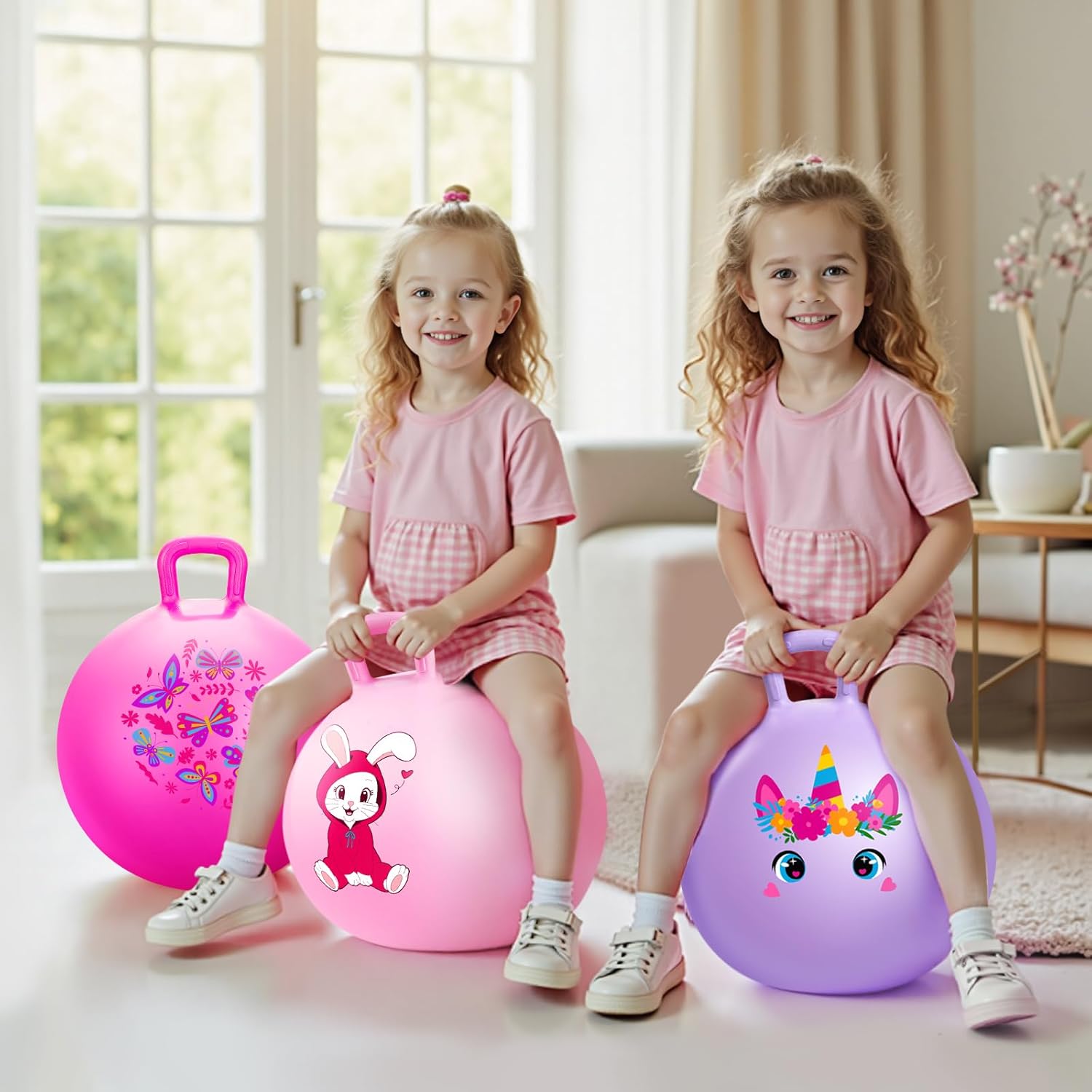 Thumbnail 5 de INPODAK 2er-Set Weihnachts- Hüpfball (45 cm) für Kinder 3–8 Jahre, rutschfest, bis 100 kg belastbar