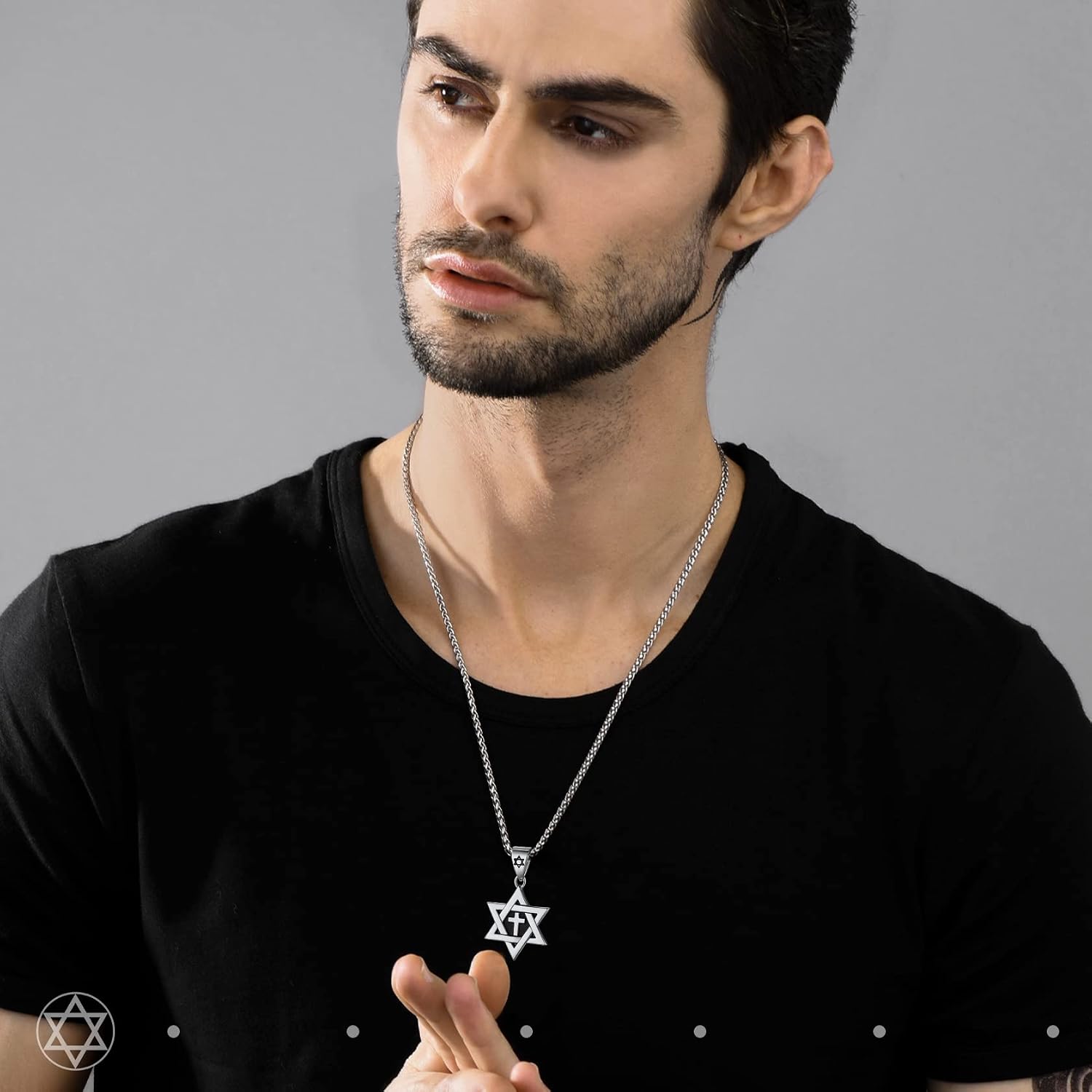 Thumbnail 2 de ChainsHouse Collier Etoile de David 55 cm