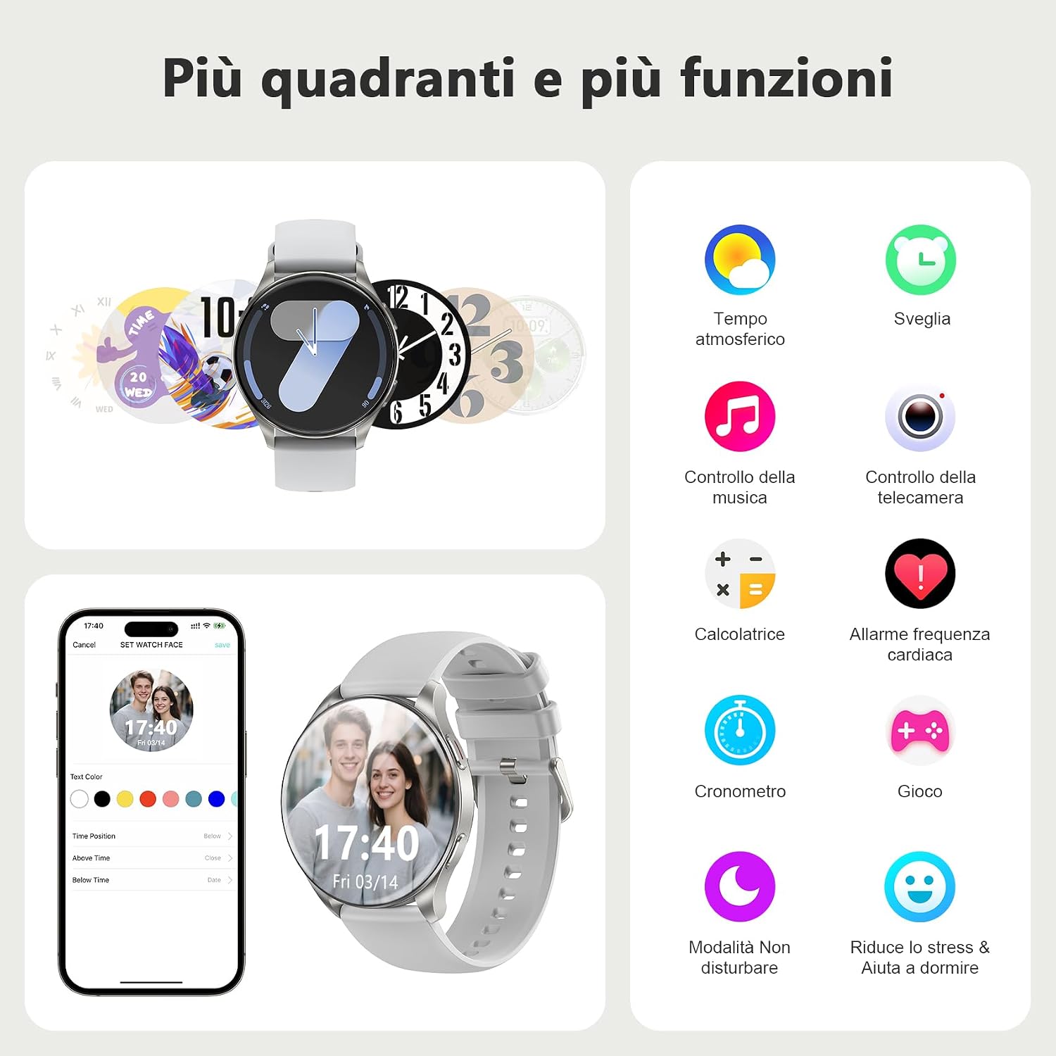 Thumbnail 5 de Blackview Smartwatch Uomo Donna: display AMOLED da 1,43'', chiamate Bluetooth e monitoraggio salute completo