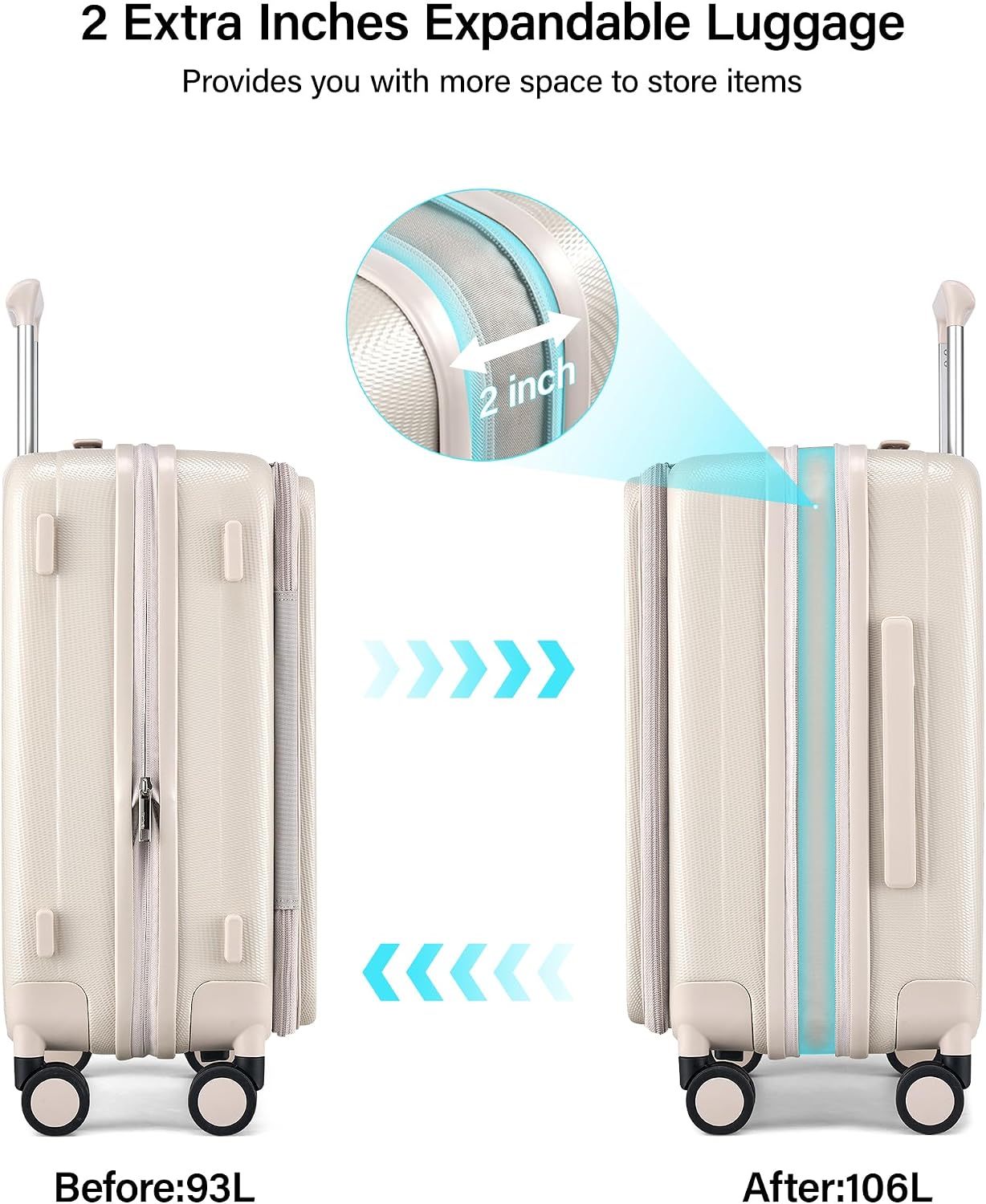 Thumbnail 3 de Hanke 26 Inch Expandable Top‑Opening Suitcase